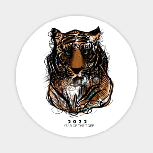 2022 - Year Of The Tiger Print Design Magnet